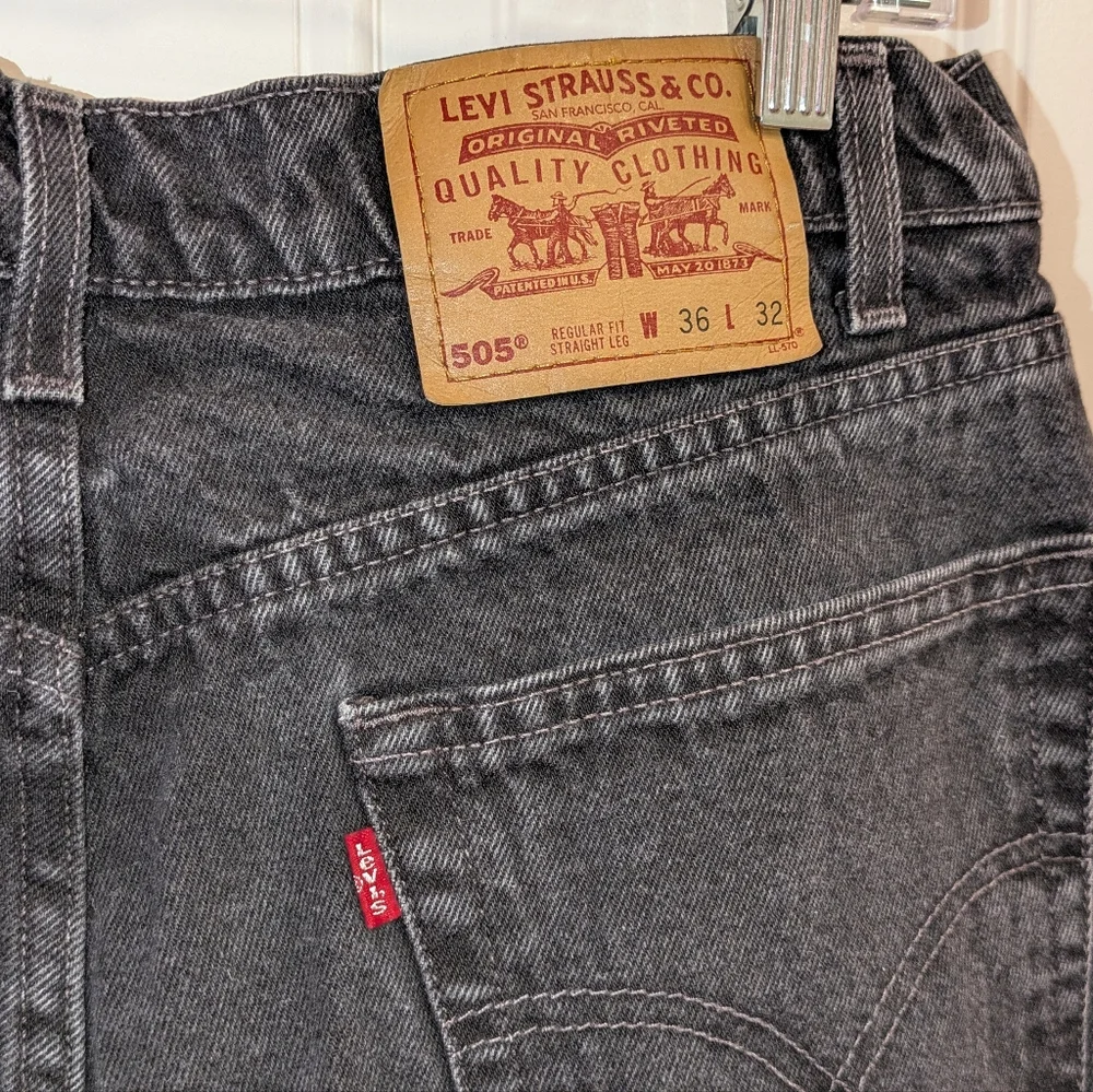 ❤ Levis 505 Black Jeans Pants Men's 36 EUC Vintage 1998
